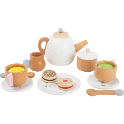 Afbeelding van Small Foot Houten Theeset met Speeleten, 17dlg.