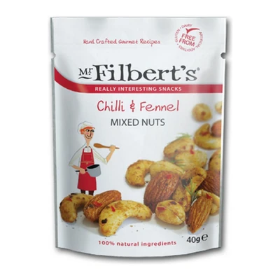 Afbeelding van Mr Filberts Mixed Nuts Chilli &amp; Fennel 20 x 40 gram