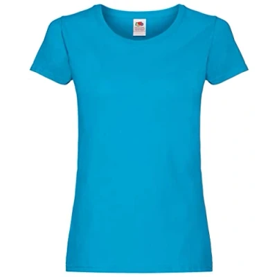Afbeelding van Fruit of the Loom T shirt, Blauwe Azure