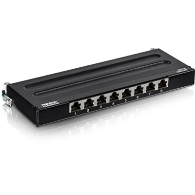 Image de TRENDnet TC P08C6AS Tableau de connexions montable sur mur CAT 6a STP RJ 45 X 8 0.5U