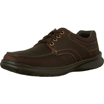 Afbeelding van Clarks Cotrell Edge Oxford stof voor heren, Bruin vet leer