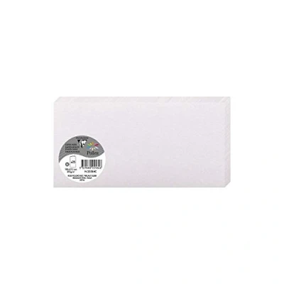 Afbeelding van Clairefontaine 22584C verpakking met 25 dubbele kaarten formaat DL (10,6 x 21,3 cm) 210 g/m² kleur: roze uitnodigingskaarten voor evenementen en correspondentie pollen serie premium