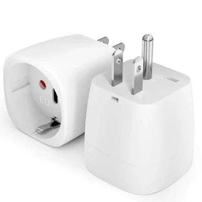 Afbeelding van BHHB 2 stuks Amerikaanse stekker naar 3 polige adapter type B reisadapter geschikt voor de VS, Canada, Japan, Mexico,