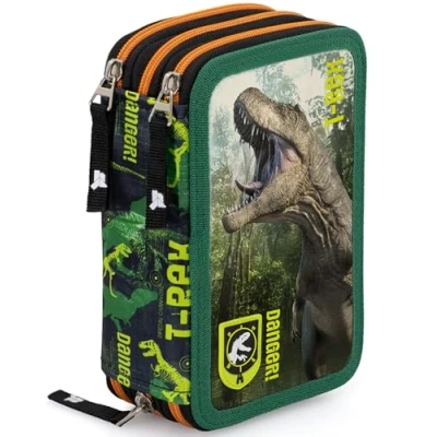 Afbeelding van Julian Ross drievoudig gevoerd etui, 44 schoolaccessoires, 20 cm, Gevaar:, pennenhouder