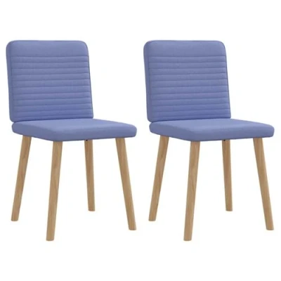 Image de vidaXL Chaises à manger lot de 2 bleu jean tissu4101078