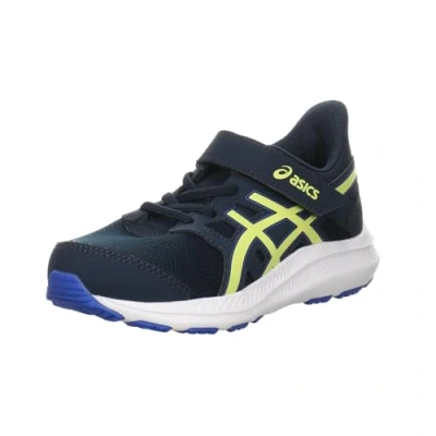 Afbeelding van Asics JOLT 4 Unisex Hardloopschoenen neutraal voor kinderen, Maat: 30, French blue/glow yellow Textiel/ synthetisch