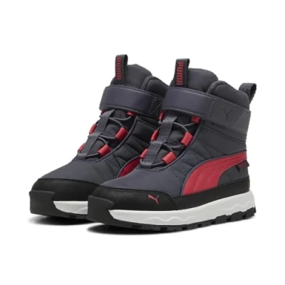 Afbeelding van Puma Evolve Puretex Snowboots voor kinderen, Maat: 28, Galactic gray tart cherry black Kunststof/ textiel