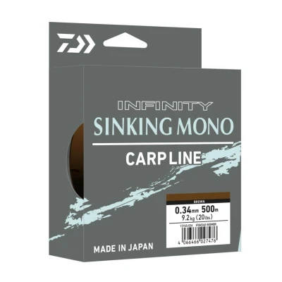 Afbeelding van Daiwa Infinity Sinking Brown Nylon vislijn 0.30mm / 6.9kg (500m)