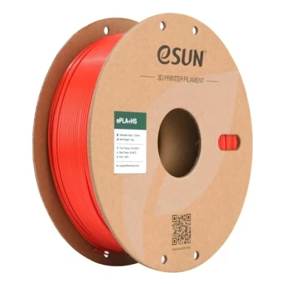 Afbeelding van eSUN PLA+ filament 1,75 mm, ePLA+HS 3D printer, hoge snelheid, precisie, afmetingen +/ 0,03 spoel van 1 kg (2,2 lbs) PLA sneller voor printers, rood