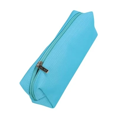 Afbeelding van Online Premium retro turquoise pennenetui, elegante etui voor jongens en meisjes, draagtas met praktische ritssluiting, 1 vak, ideaal school, universiteit kantoor,