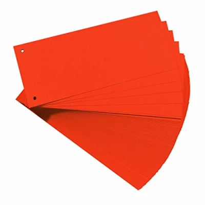 Afbeelding van Baier &amp; Schneider, verdelers, inkjetprinters, laserprinters, karton, 190 g/m², 105 x 240 mm, rood