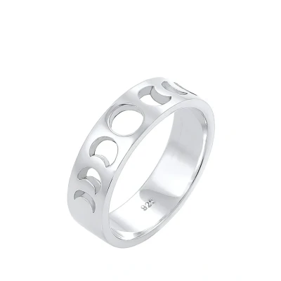Afbeelding van Elli MOON HALF Ring, Dames, Maat: 54, Silber