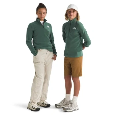 Afbeelding van The North Face TEEN Glacier ZIP Unisex Fleece trui voor kinderen, Maat: 133 141, Duck green