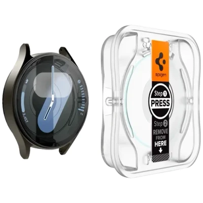 Afbeelding van Spigen EZ Fit Gehard Glas Clear Screenprotector Samsung Galaxy Watch 7 44mm 2 Pack