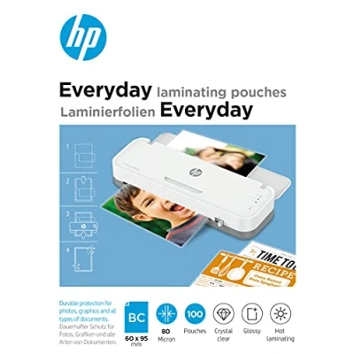 Afbeelding van HP 9157 Everyday Lamineerfolies Visitekaartjes Lamineerhoezen voor Warm Lamineren Transparant 80 Micron 100 Stuks