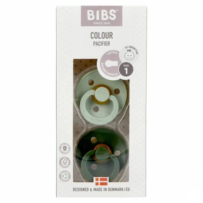 Image de Bibs 1 Sucette Duo Sage Hunter Green