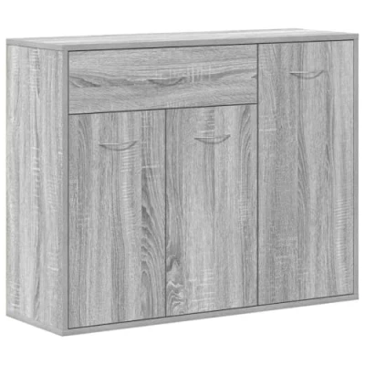 Afbeelding van Dressoir 88x30x70 cm bewerkt hout grijs sonoma eikenkleurig