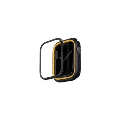 Afbeelding van Uniq Moduo Apple Watch Case met uitwisselbare Bezel voor de 4 9 / SE 40/41 mm Midnight (Black/Mustard)