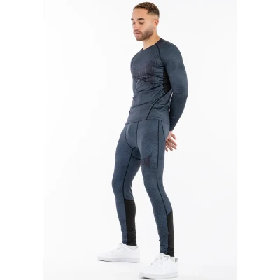 Afbeelding van Tapout Funktions Schmale Passform Hazelton Longsleeve, Heren, Maat: 3XL, Steel blue black