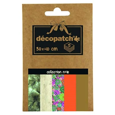 Image de Décopatch Déco Pocket 5 feuilles 30x40cm Collection N10