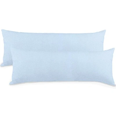 Afbeelding van aqua textil Classic Line Kussenhoes, 2 stuks, ritssluiting, katoen, 40 x 200 cm, blauw