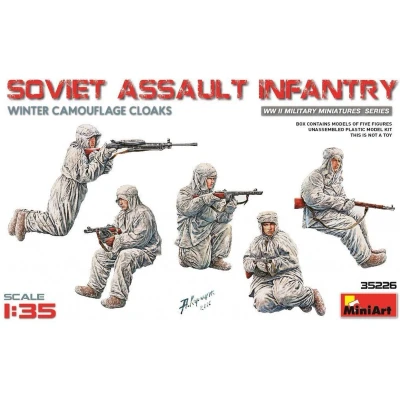 Afbeelding van Miniart Soviet Assault Infantry Winter Camo Cloaks (Min35226) modelbouwsets, hobbybouwspeelgoed voor kinderen, modelverf en accessoires