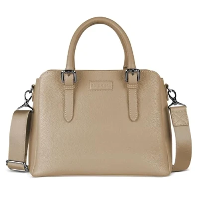 Afbeelding van bugatti Elsa sac à main femme en cuir, poignée avec bandoulière supplémentaire, sable