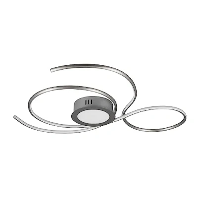 Afbeelding van Trio leuchten LED Plafondlamp Plafondverlichting 74W Aanpasbare Kleur Afstandsbediening Dimbaar Rond Wit Aluminium
