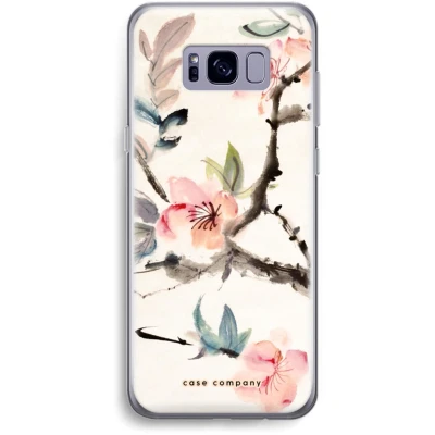 Afbeelding van Case Company® hoesje geschikt voor Samsung Galaxy S8 Japanse bloemen Soft Cover Telefoonhoesje Bescherming aan alle Kanten en Schermrand