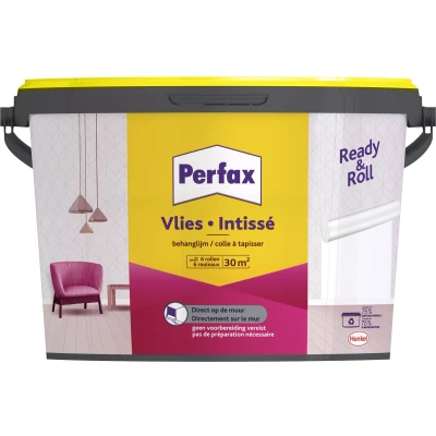 Afbeelding van Perfax Ready&amp;Roll Behanglijm Vlies 4.5 kg Vliesbehang Behangplaksel Transparant Alle ondergronden