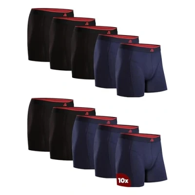 Afbeelding van DANISH ENDURANCE Boxershorts Bamboe Viscose Heren Ondergoed ultiem draagcomfort 10 pack Zwart en Marineblauw Maat 3XL