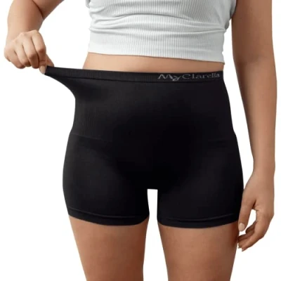 Afbeelding van MyClarella Ondergoed The postpartum Panty van zwangerschap tot elastisch, ademend, licht en hoge taille vrij chemicaliën Made in Italy, zwart.
