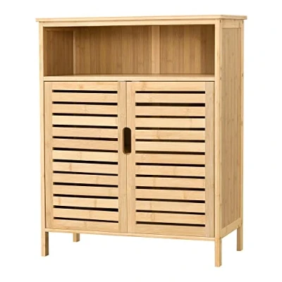 Afbeelding van Badkamerkast Eslöv bamboe 81x65,5x31 cm houtkleurig