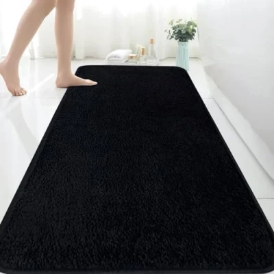 Afbeelding van Extra grote badmat van microvezel, absorberend, antislip, schimmelbestendig, machinewasbaar, voor slaapkamer of badkamer, 150 x 60 cm