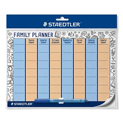 Afbeelding van Staedtler Lumocolor® family planner set 641 FP Familieplanner Duits, Engels DIN A4 1 week per pagina stuk(s)