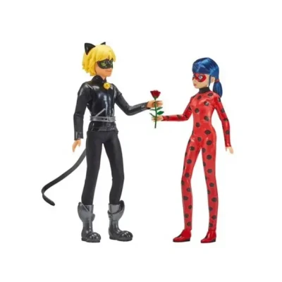 Afbeelding van Bandai Miraculous Ladybug en Zwarte Kat Poppen &amp; Speciale Film met scharnier, 26 cm P50198