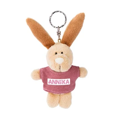 Afbeelding van NICI 44607 Konijn sleutelhanger met T shirt 10 cm beige