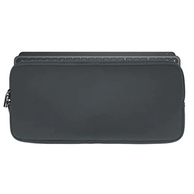 Afbeelding van kwmobile toetsenbord hoes geschikt voor Logitech Mx Keys Mini Wireless hoesje Neopreen keyboard beschermhoes Reis case met rits Keyboards cover in grijs