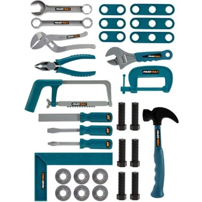 Afbeelding van Toy toys Toi Gereedschapsset Power Tools 30 delig Grijs