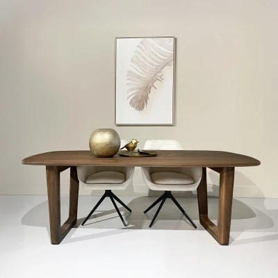 Afbeelding van Livingfurn Eetkamertafel Cortez Bruin Mangohout 200 cm