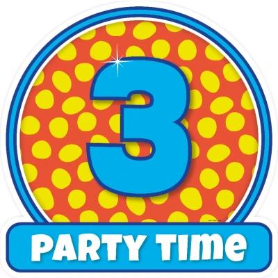 Afbeelding van Deurbord 3 jaar party 50cm