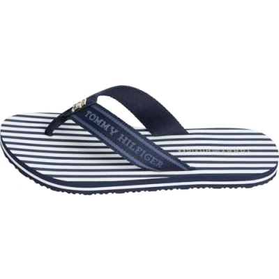 Afbeelding van Tommy Hilfiger Badslippers, Dames, Maat: 40, Blue/white Polyester