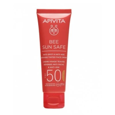 Afbeelding van Apivita Bee Sun Safe Defense Tinted Face Cream SPF50 50ml Crème 50 ml