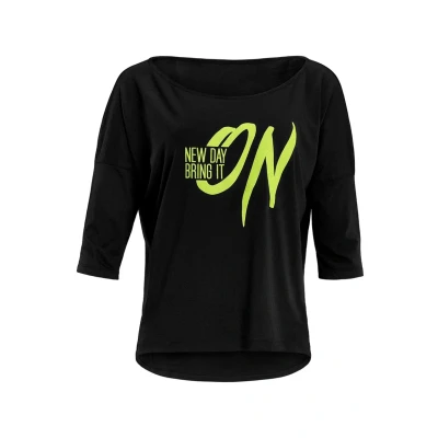 Afbeelding van Winshape MCS001 Ultra Light Longsleeve, Dames, Maat: XXL, Black/glitter/neon yellow