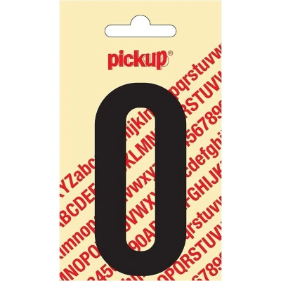 Afbeelding van Plakcijfer Nobel 90 mm zwart 0 Pickup