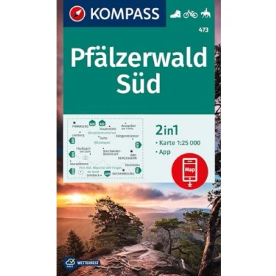 Afbeelding van KOMPASS Wanderkarte 473 Pfälzerwald Süd 1:25.000