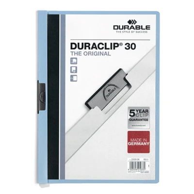 Image de Duraclip Chemise A4 Dos 3cm Bleu Clair