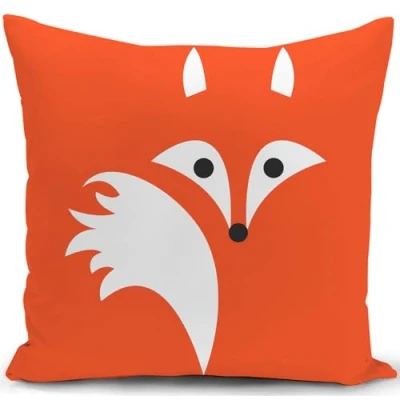 Afbeelding van KUNQIAN Oranje vos kussensloop Cadeau decoratie voor vrouwen en kinderen Woondecoratie Woonkamer Sofa 45 x cm
