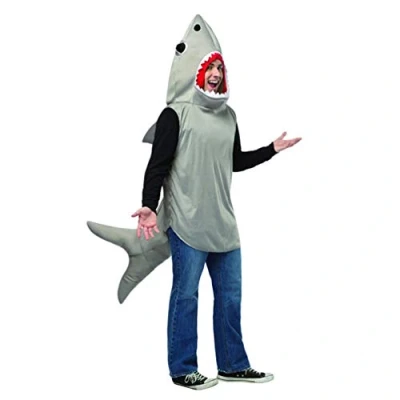 Afbeelding van U/A Haaienkostuum voor volwassenen, haaienkostuum, outfit cosplay, Halloween, themafeest, haai, één maat, eenheidsmaat, Haai