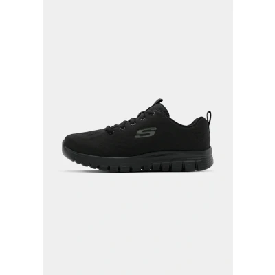Afbeelding van Skechers Wide Fit Graceful Sneakers laag, Dames, Maat: 38, Black Textiel
